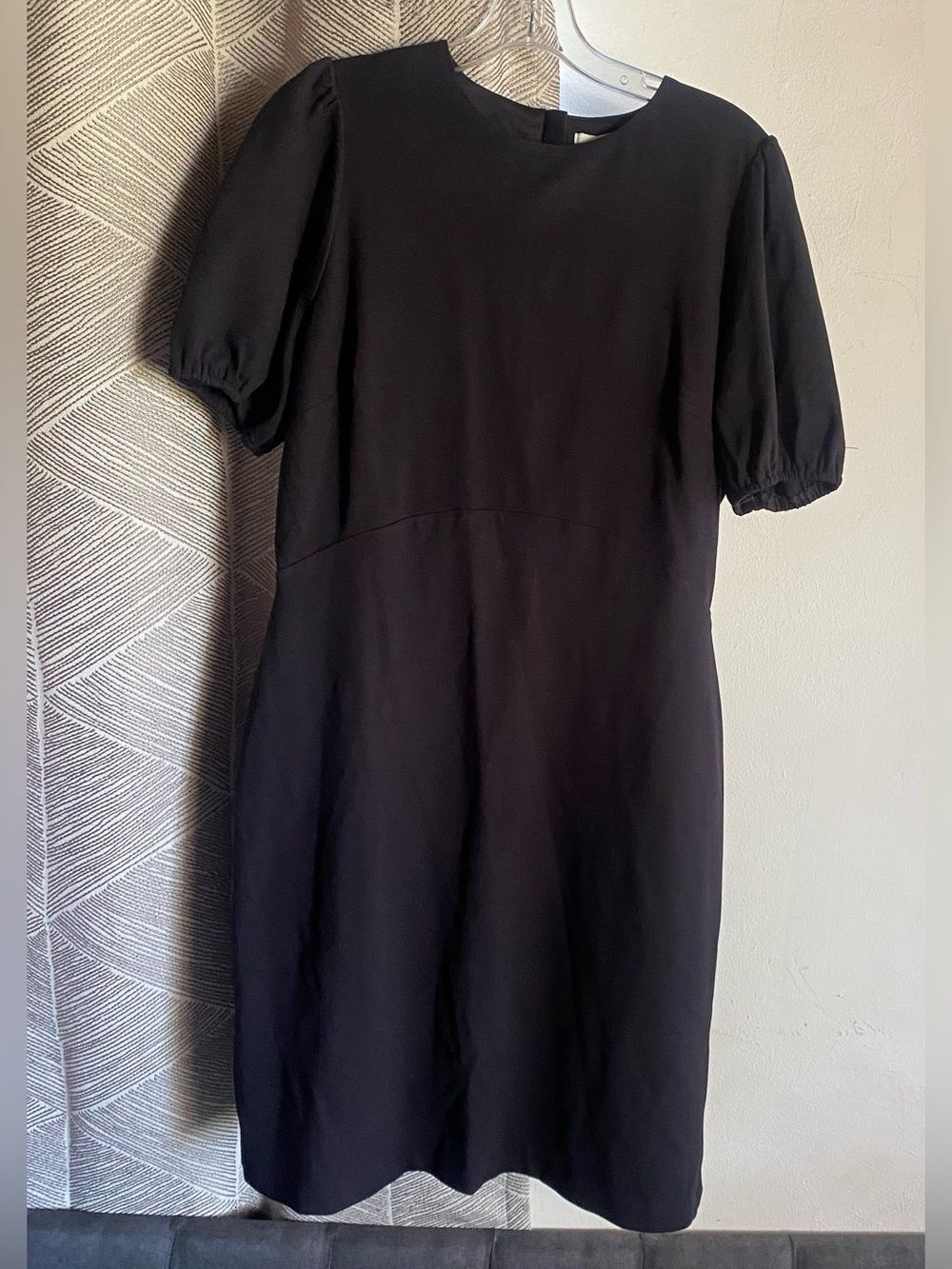 Boden Cut Out Jersey Mini Dress Black Women’s Back Button Size 8R - Picture 3 of 13